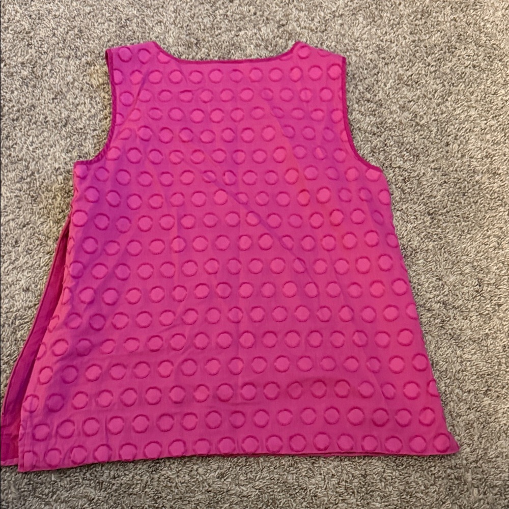 Talbots Fuchsia Textured Tank Top - Picture 4 of 6